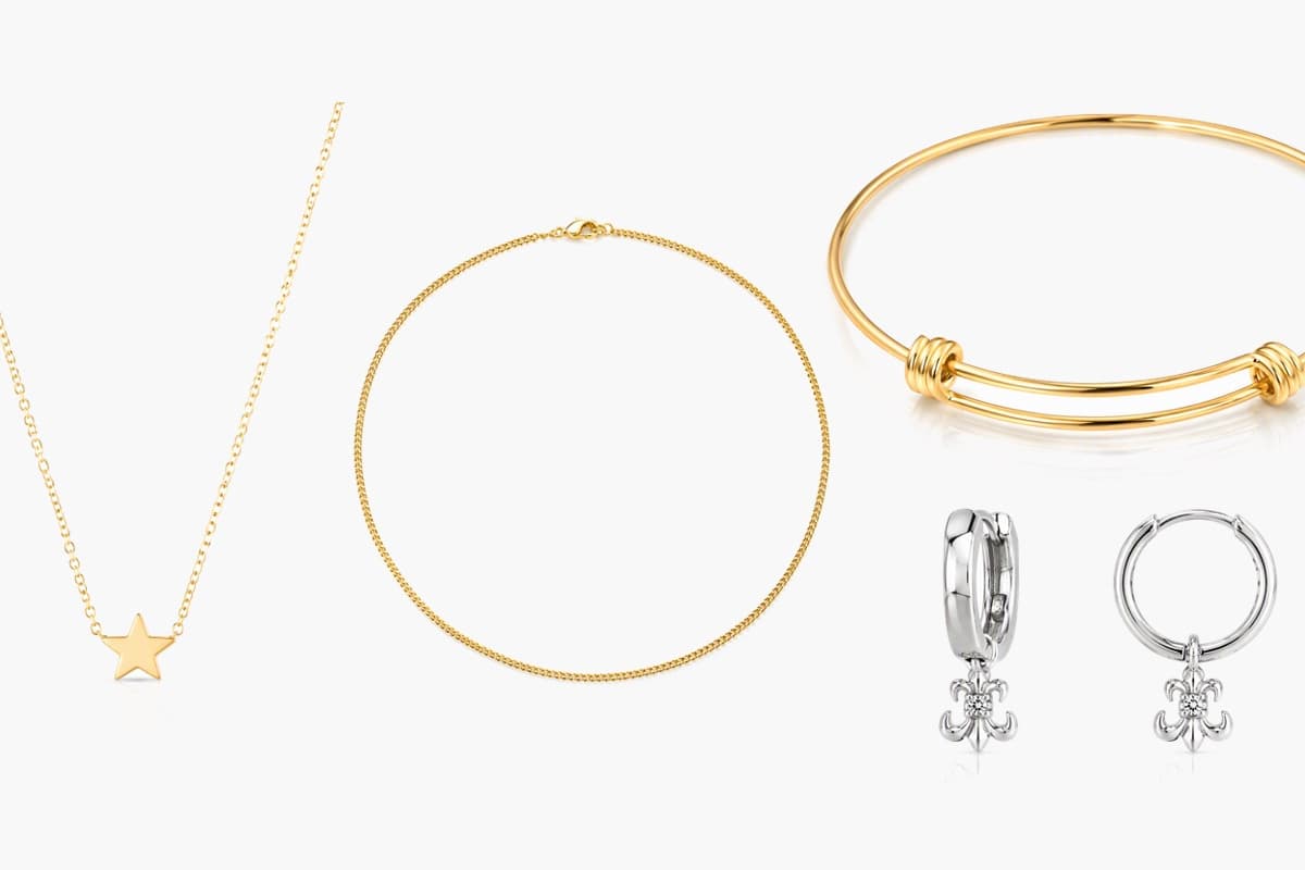 Fleur-De-Lis Charm Hoop Earrings