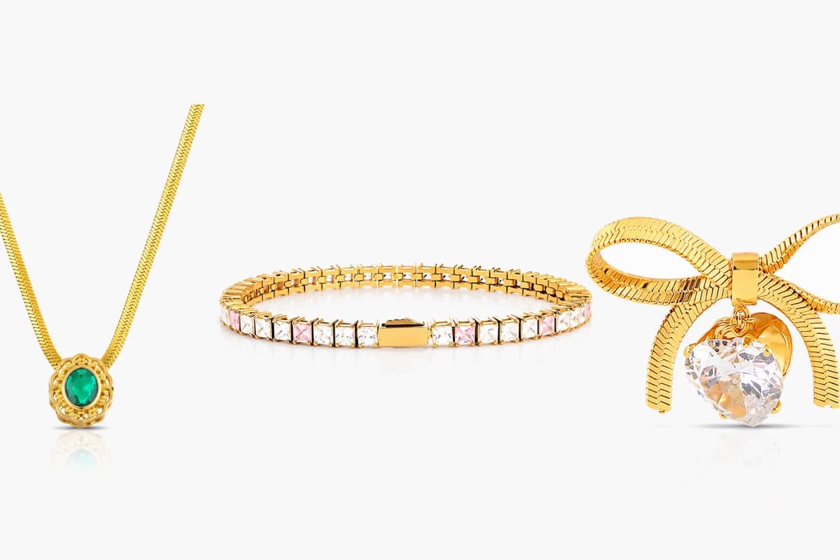 Elegant Single Stone Snake Chain Necklace