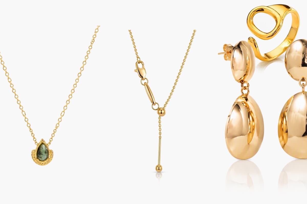 Double Oval Drop Earrings