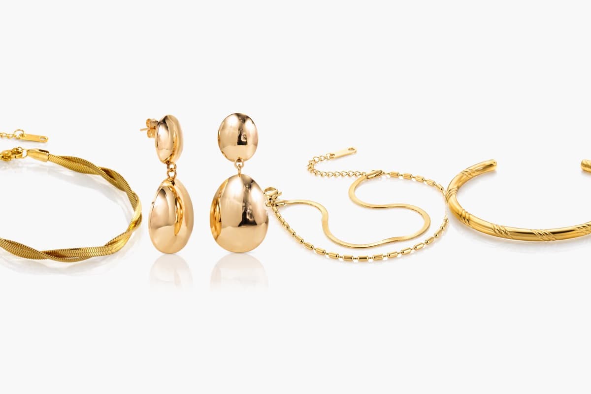 Double Oval Drop Earrings