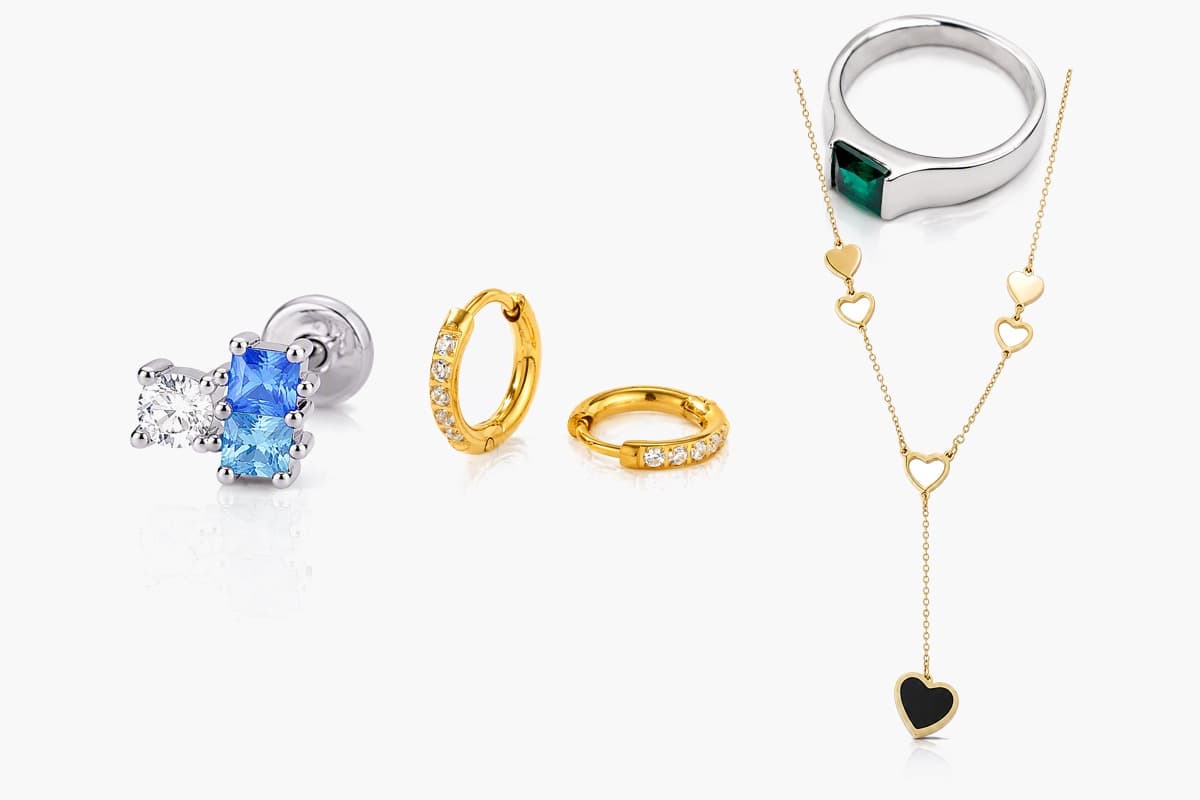 Dainty Paved Open Hoop Earrings