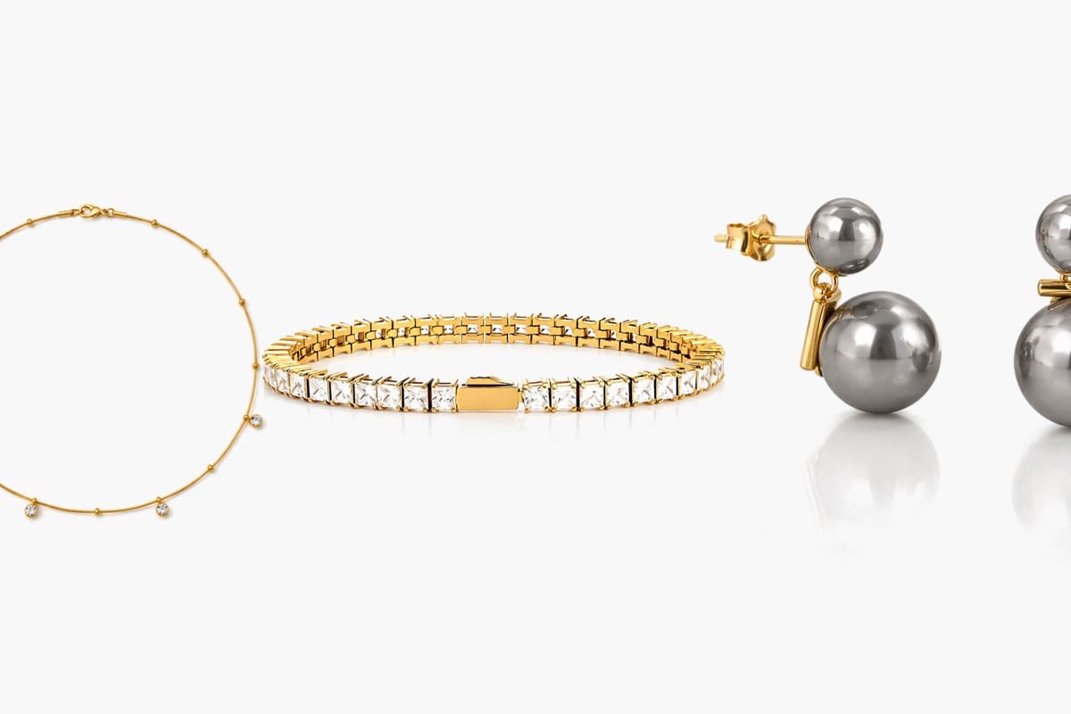 Trendy Double Stone Drop Earrings