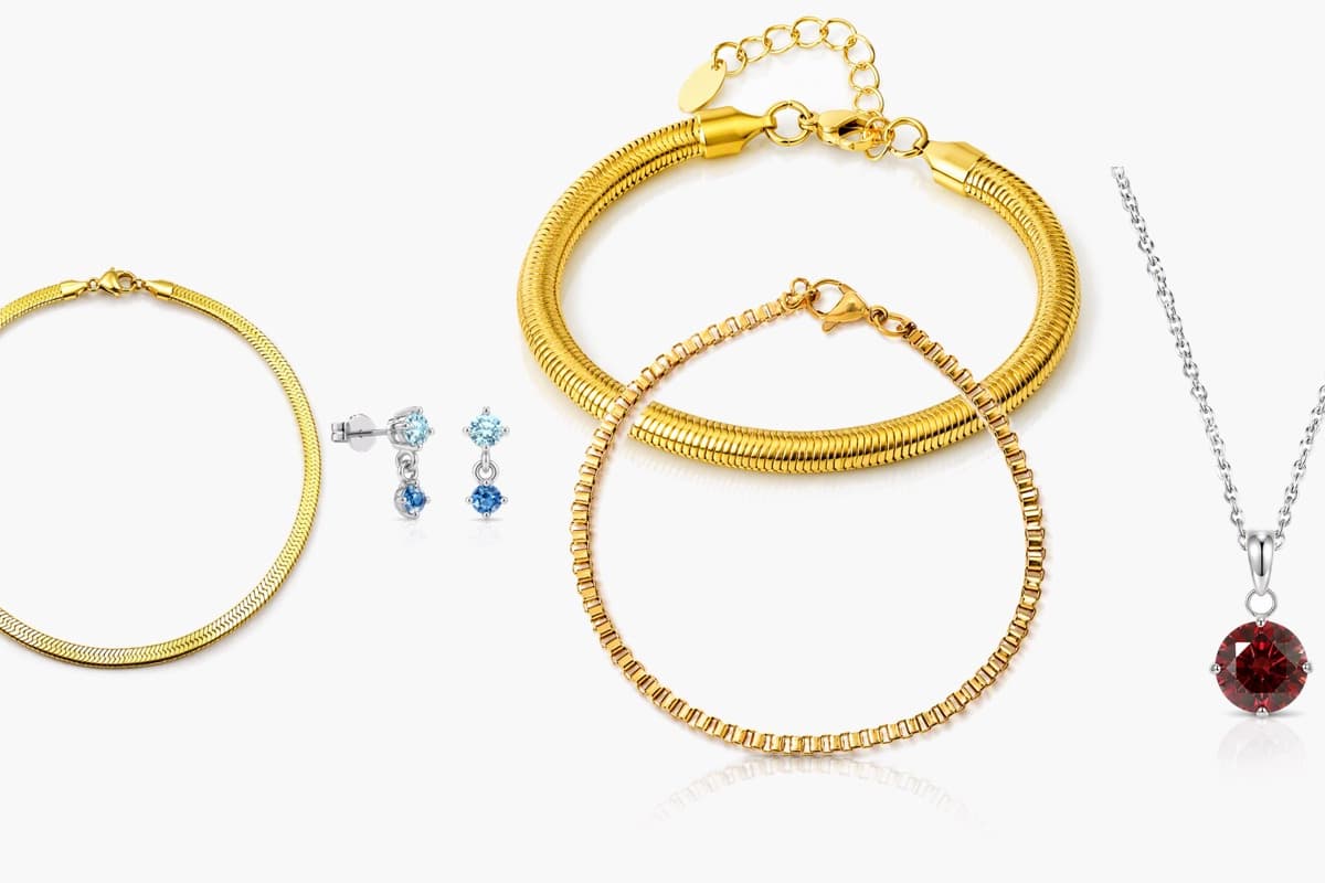 Dainty Two-Stone Drop Earrings