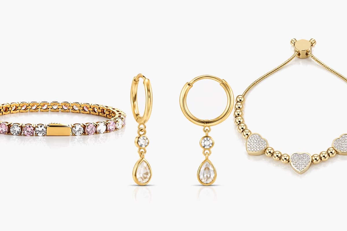 Heart & Teardrop Charm Earrings