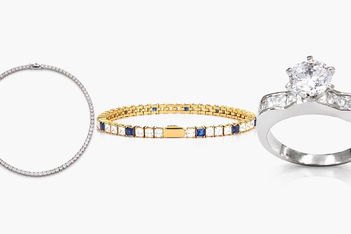 Square Stone Tennis Bracelet