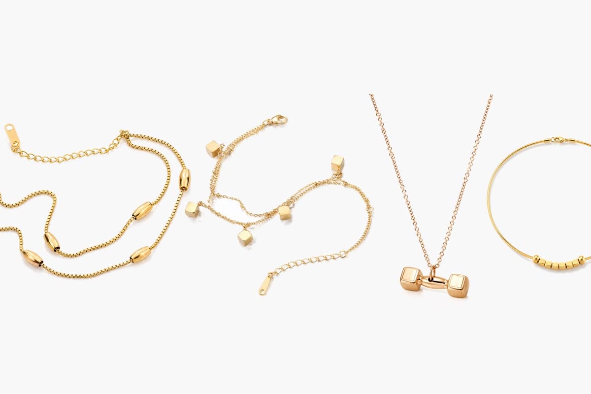 Minimalist Double Cube Pendant Necklace