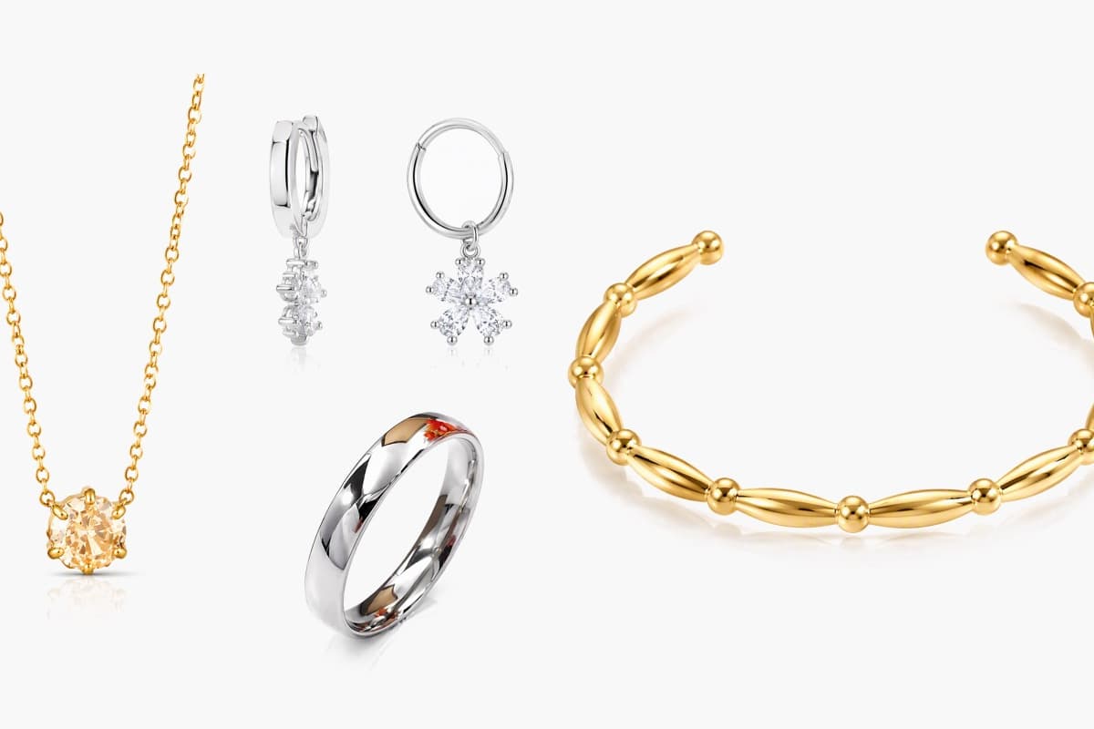 Dainty Flower Charm Hoop Earrings