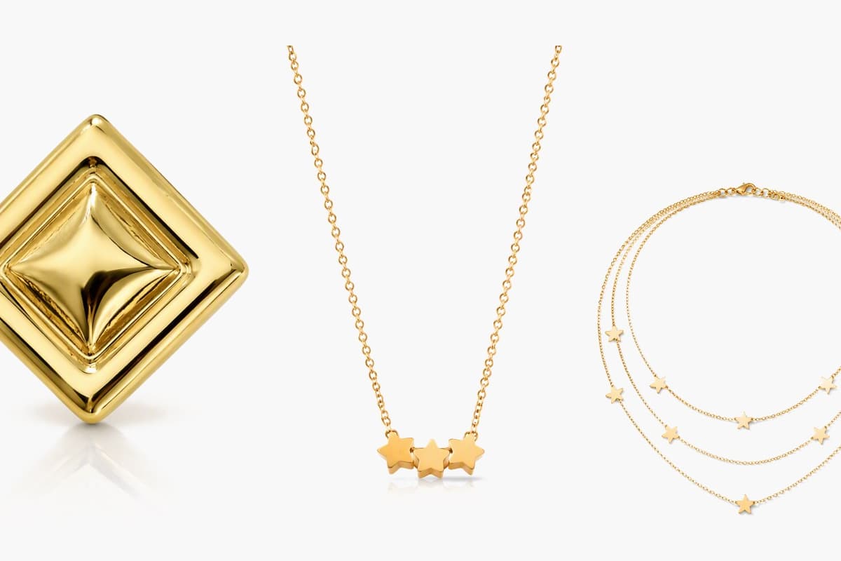 Dainty Three Star Charms Necklace