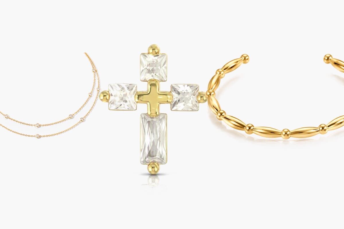 Dainty Cross Stud Earrings