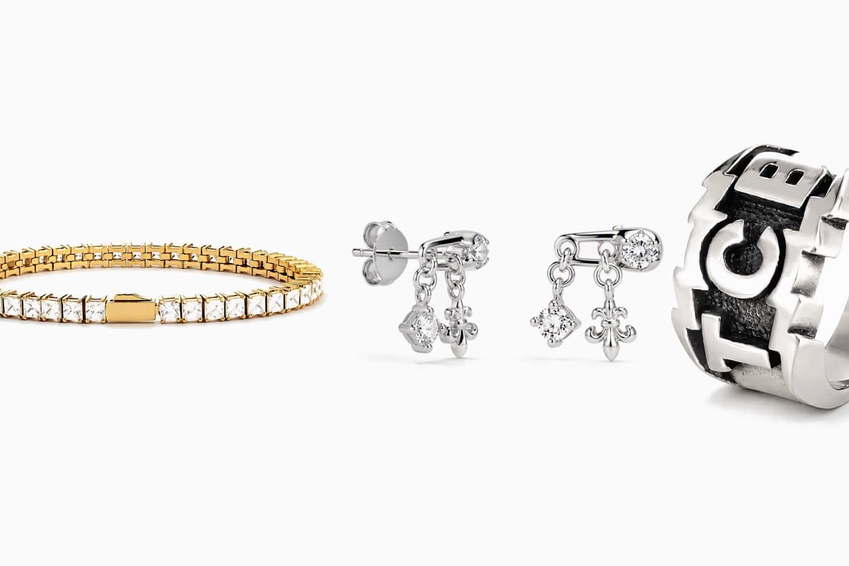 Dainty Safety Pin Charm Earring