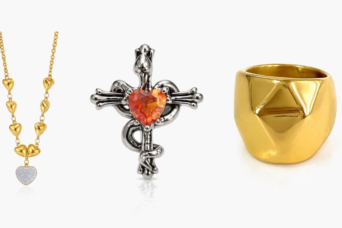 Cute Cross Heart Stud Earrings