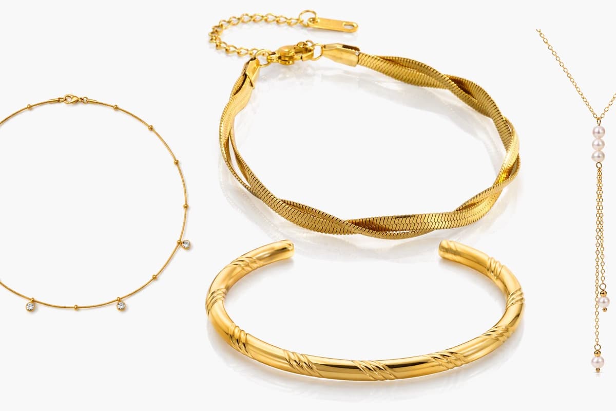 Dainty Three-Stone Lariat Necklace