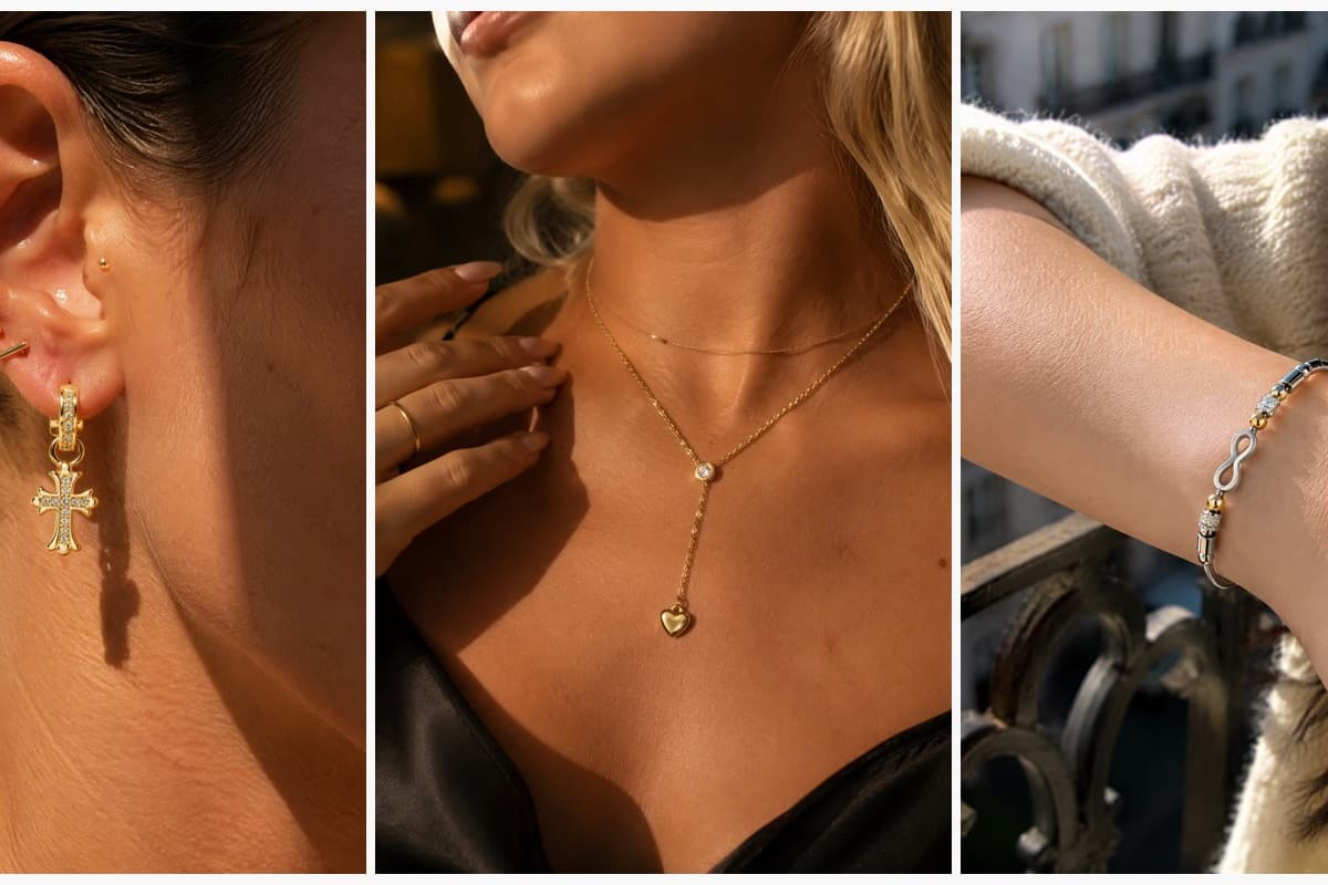 Dainty Cross Drop Earrings