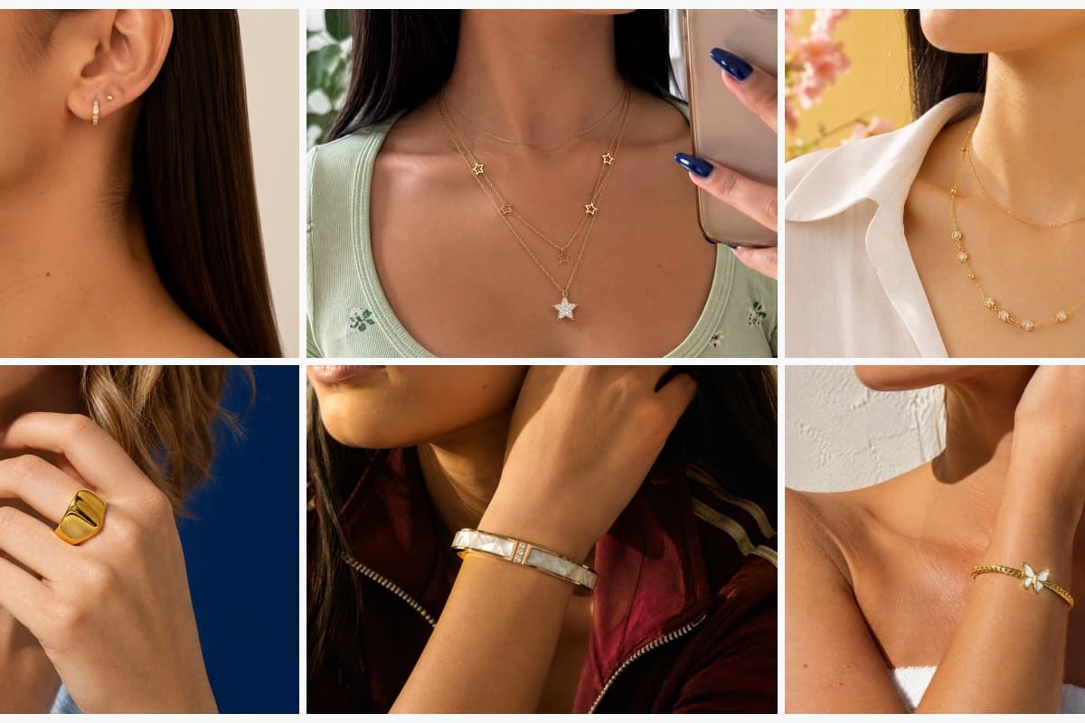 Dainty Paved Open Hoop Earrings