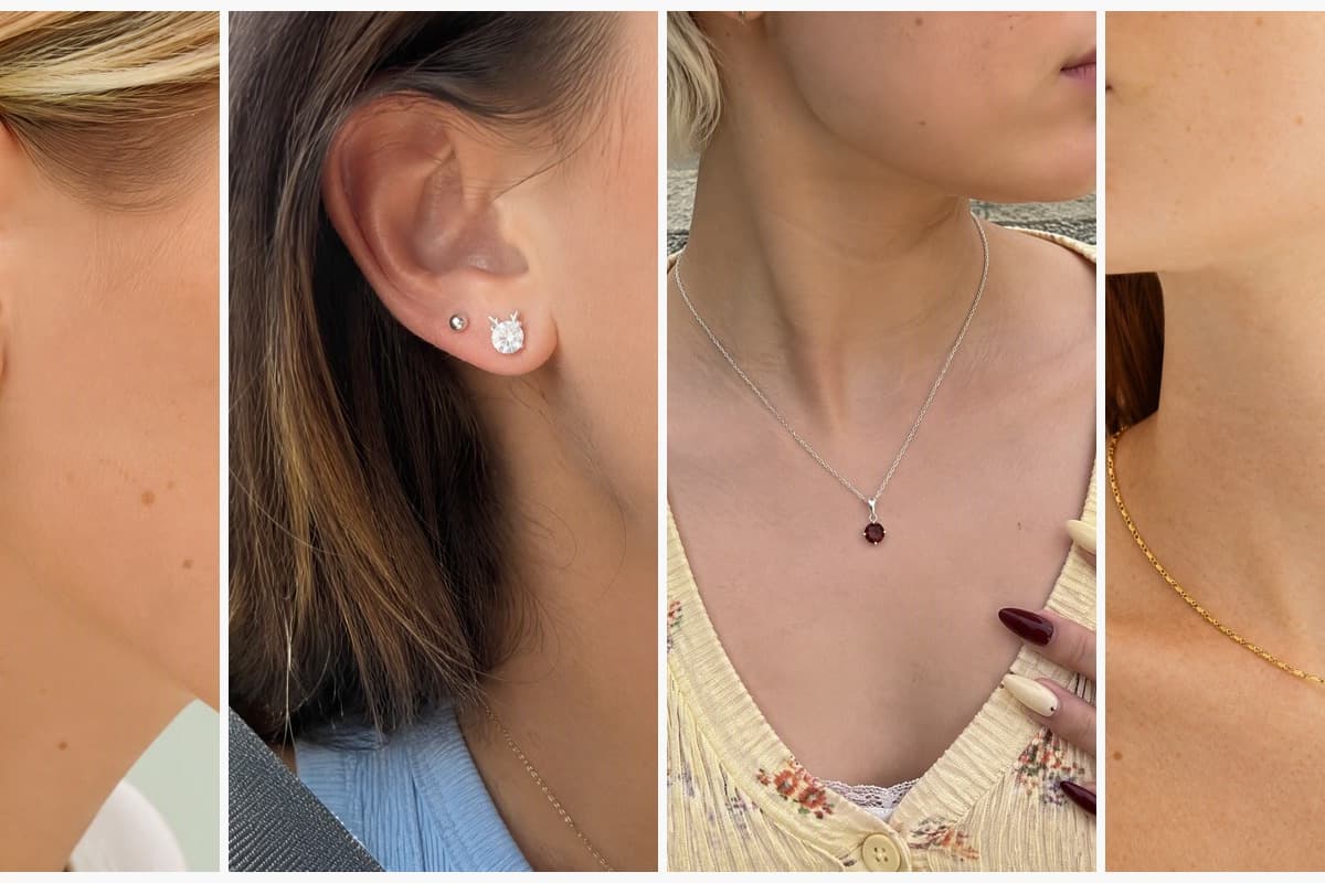 Dainty Multi-Stone Stud Earrings