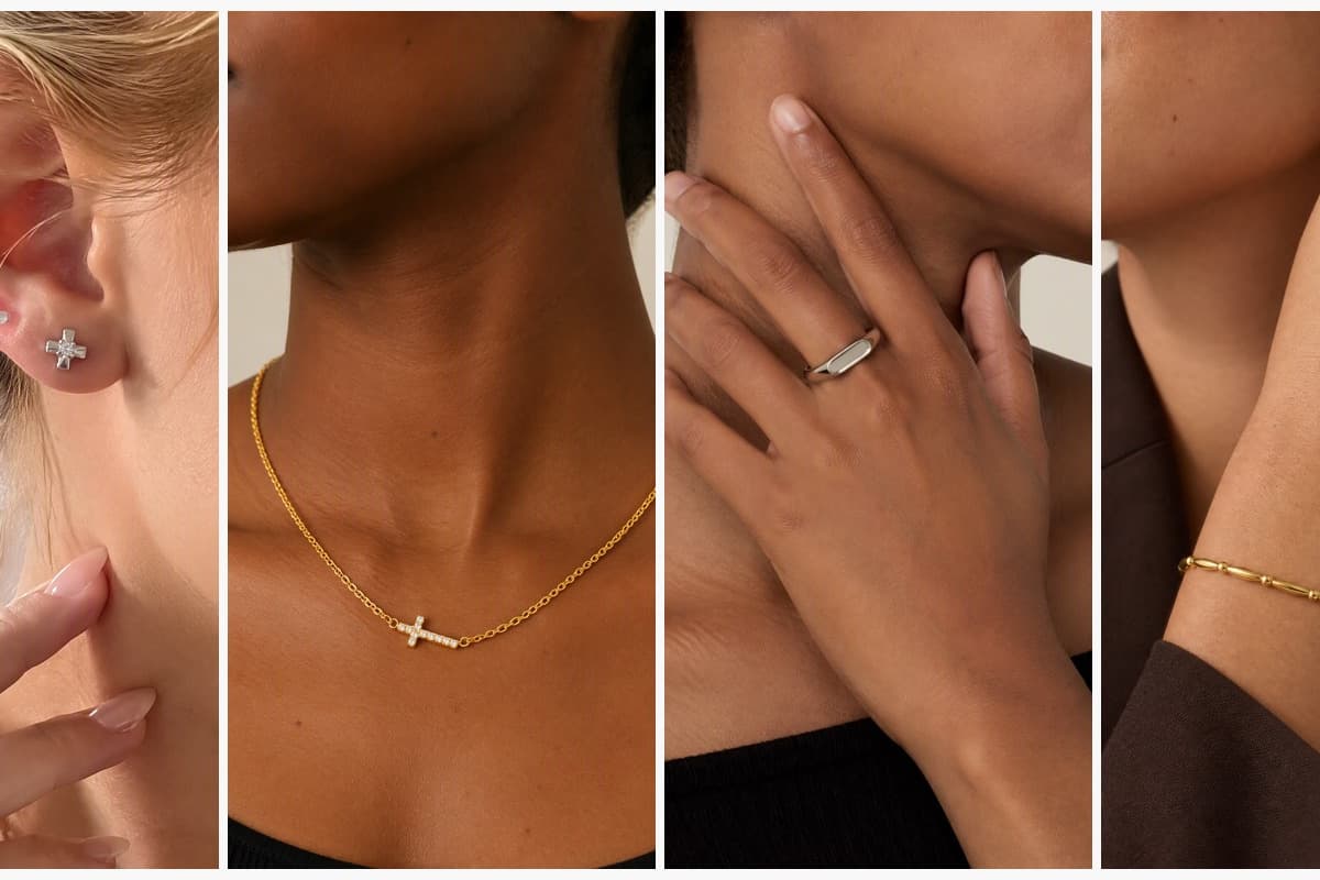 Dainty Cross Stud Earrings