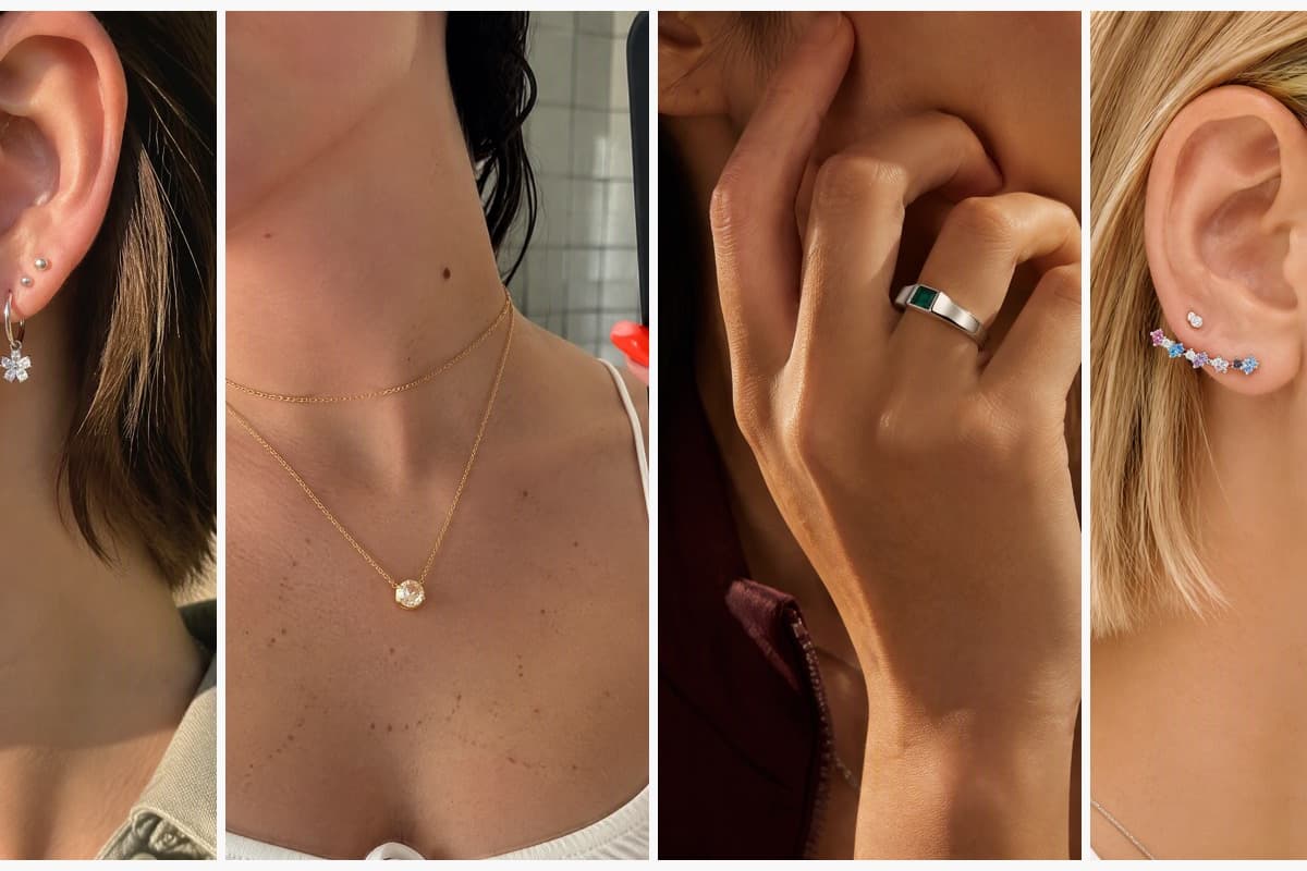 Dainty Flower Charm Hoop Earrings