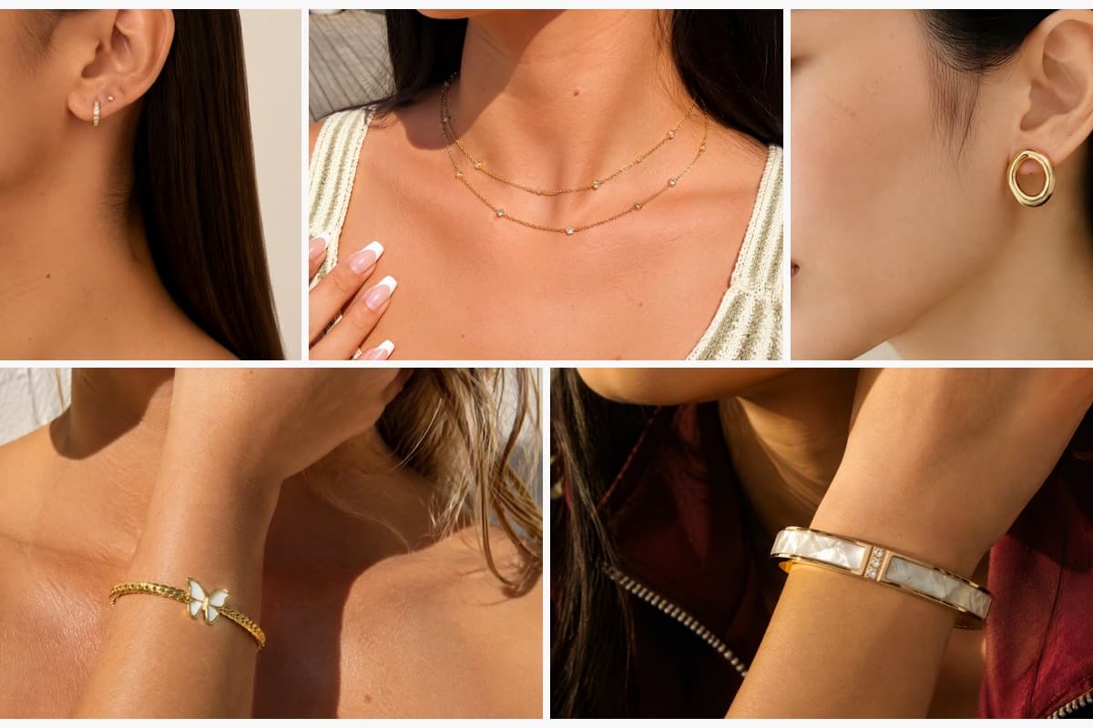 Dainty Paved Open Hoop Earrings