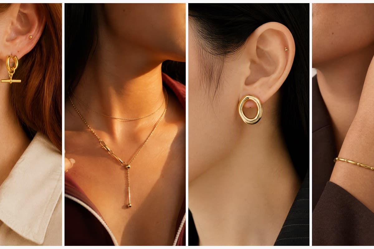 Minimalist Circle And Bar Drop Earrings