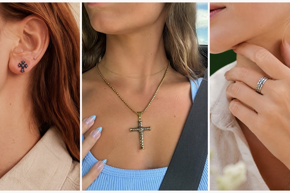 Cross Stud Earrings