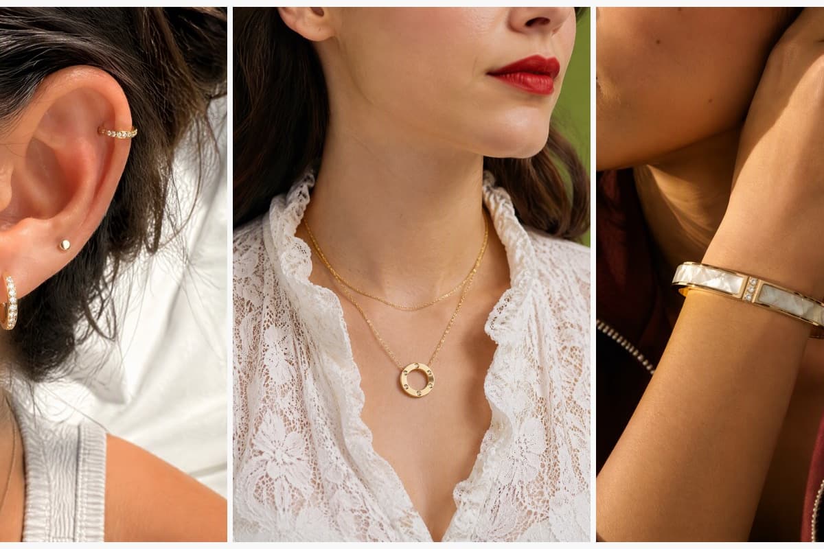 Elegant Paved Stone Huggie Earrings