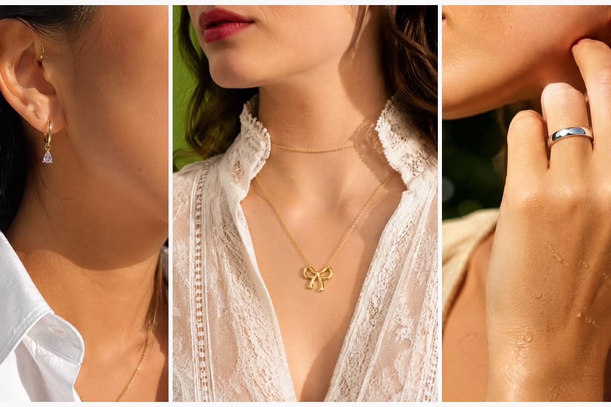 Dainty Teardrop Charm Huggie Earrings
