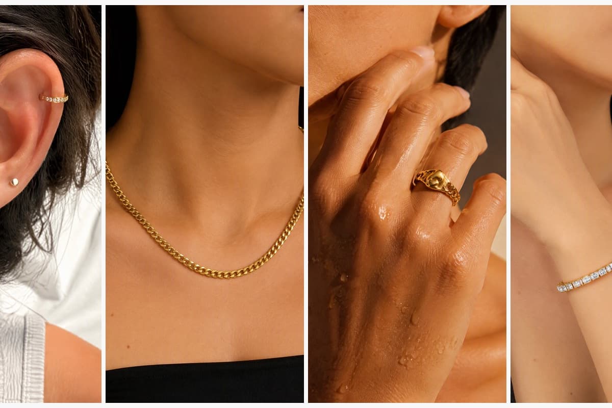 Elegant Paved Stone Huggie Earrings