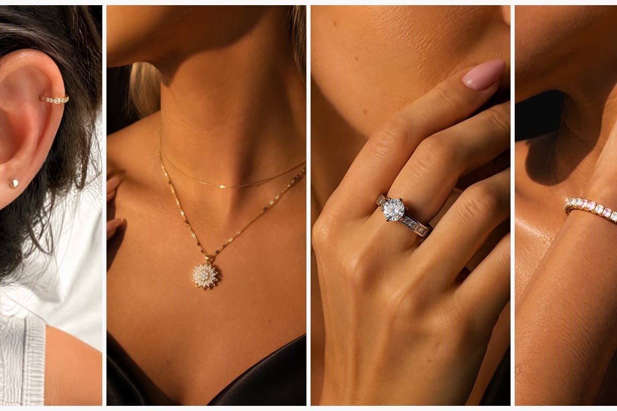 Elegant Paved Stone Huggie Earrings