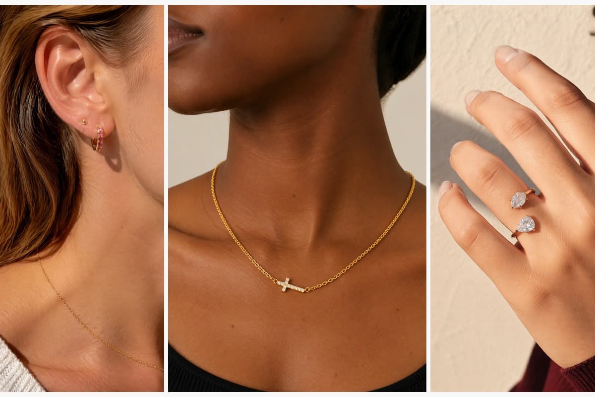 Dainty Paved Stone Huggie Earrings