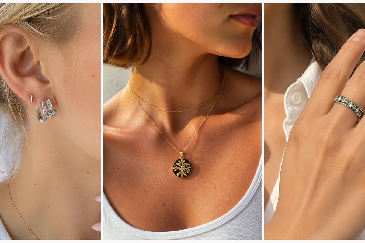 Dainty Flower Leaf Huggie Earrings