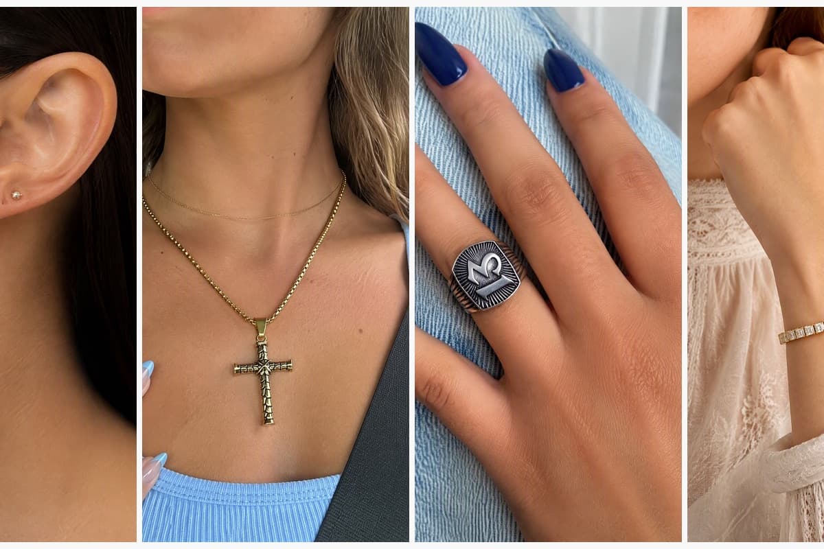 Trendy Cross Hoop Earrings