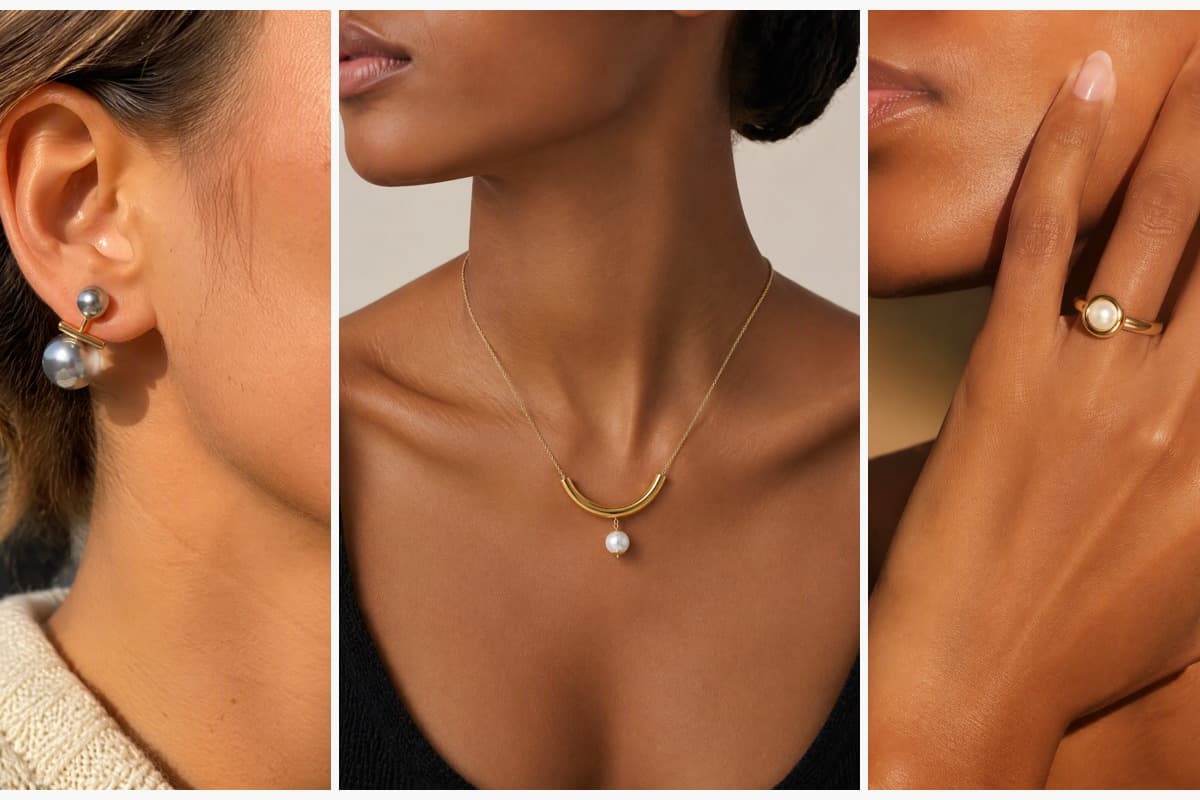 Trendy Double Stone Drop Earrings