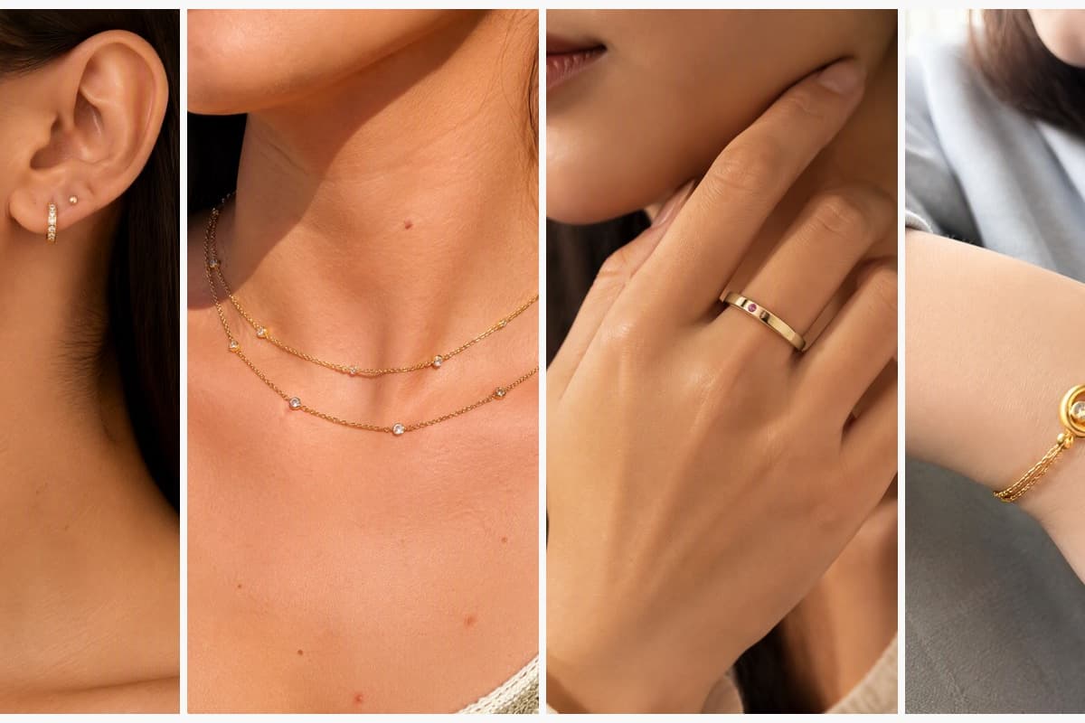 Dainty Paved Open Hoop Earrings