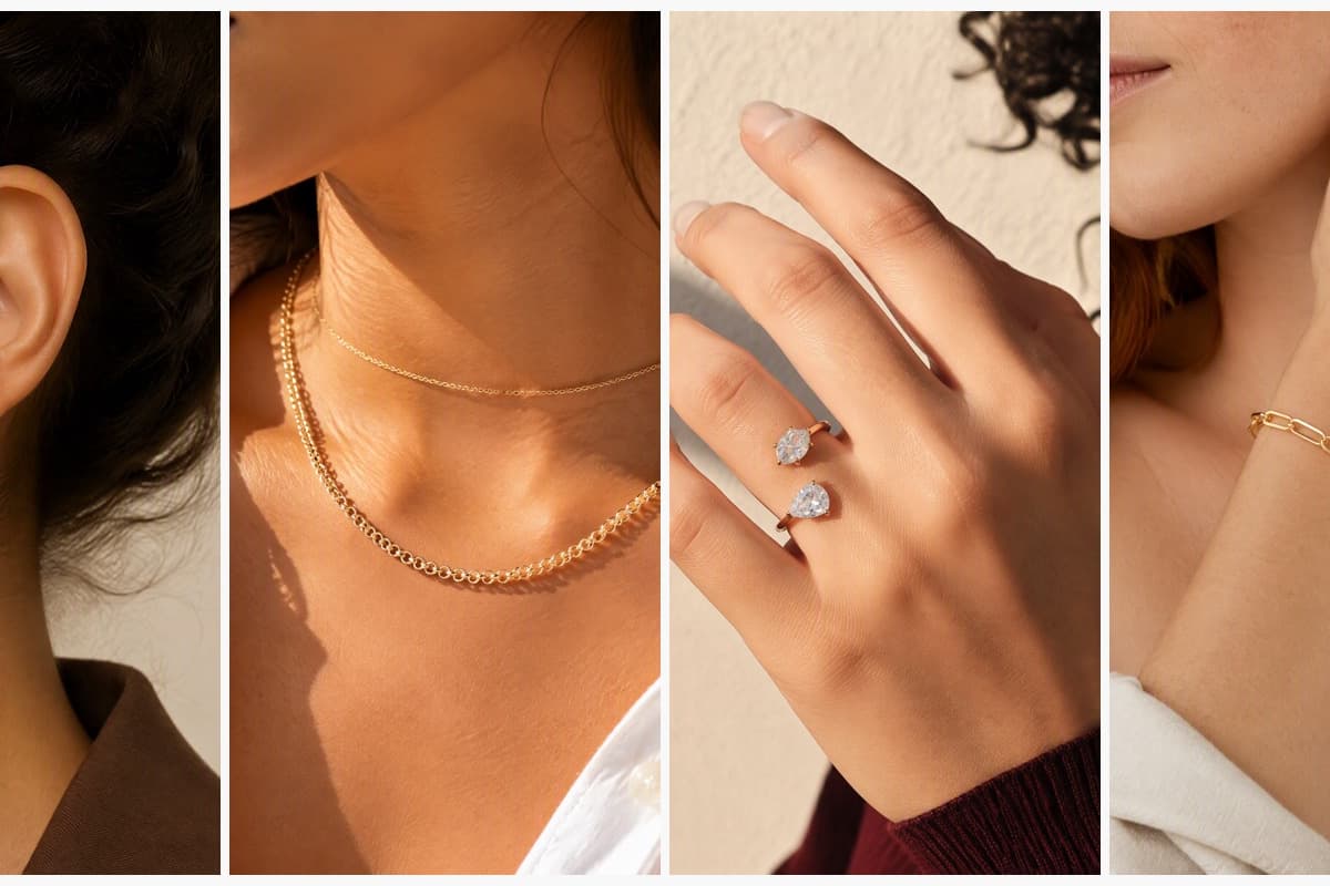Dainty Four-Leaf Clover Stud Earrings