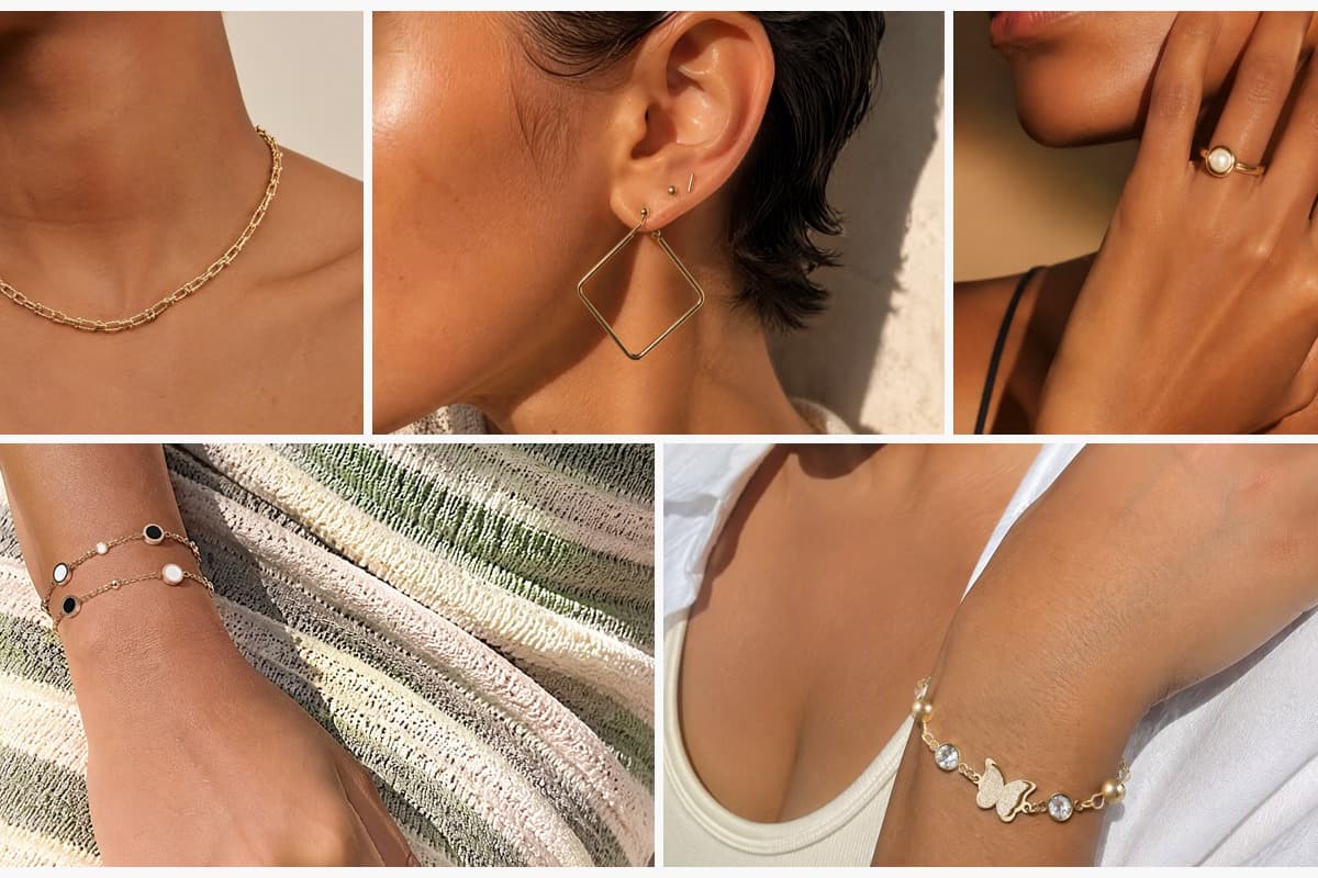 Dainty Beaded Link Chain Necklace
