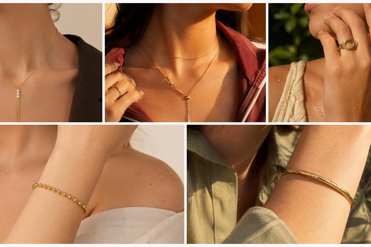 Dainty Three-Stone Lariat Necklace