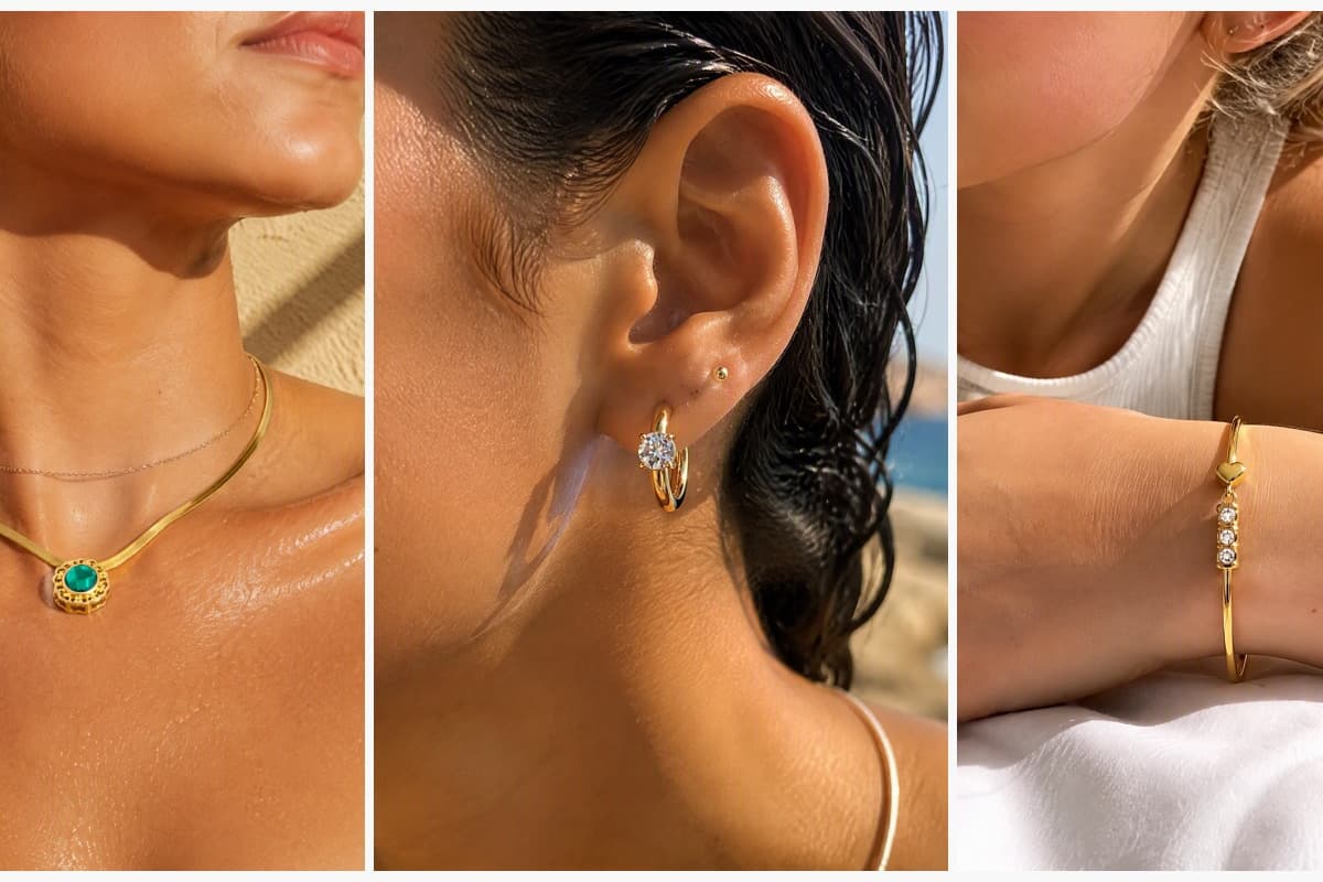Elegant Single Stone Snake Chain Necklace