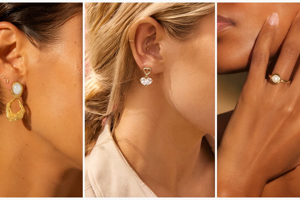 Teardrop Stone Drop Earrings