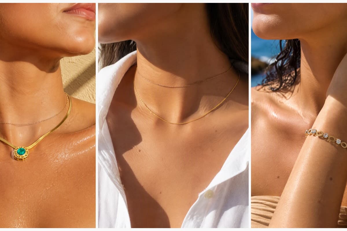 Elegant Single Stone Snake Chain Necklace