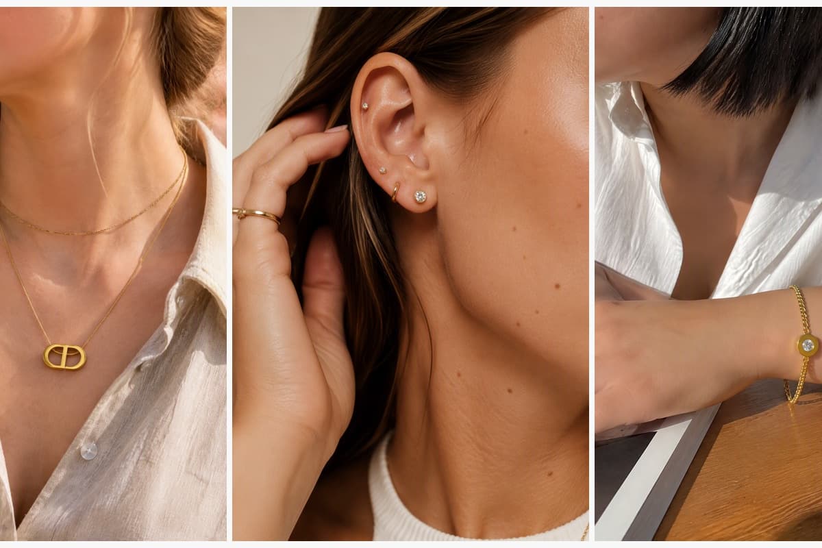 Minimalist Interlocking Oval Necklace
