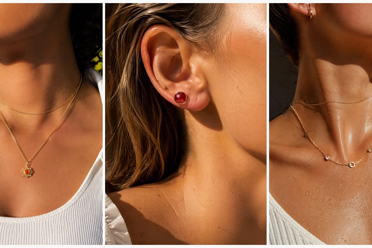 Dainty Flower Gem Necklace