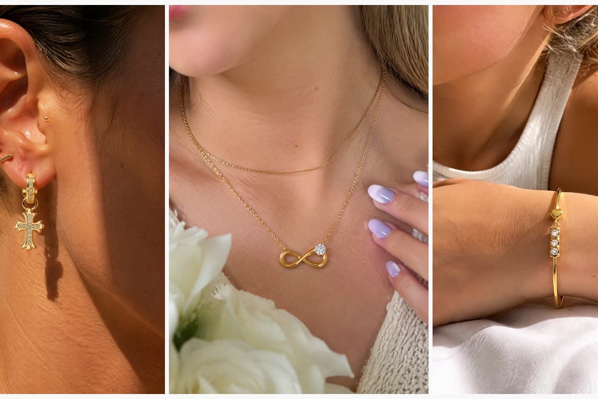 Dainty Cross Drop Earrings
