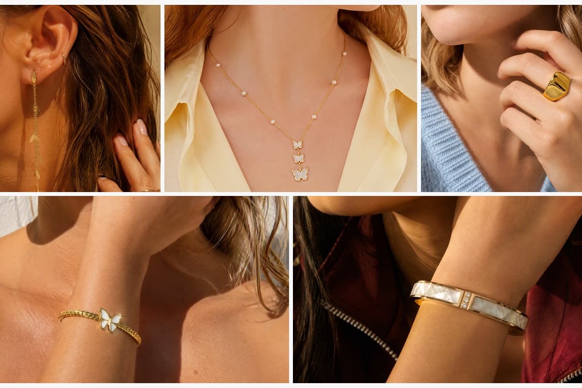 Dainty Butterfly Chain Drop Earrings