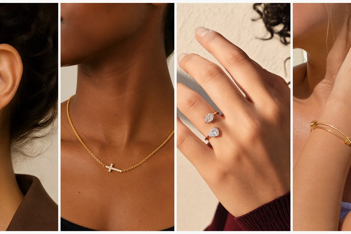Dainty Four-Leaf Clover Stud Earrings