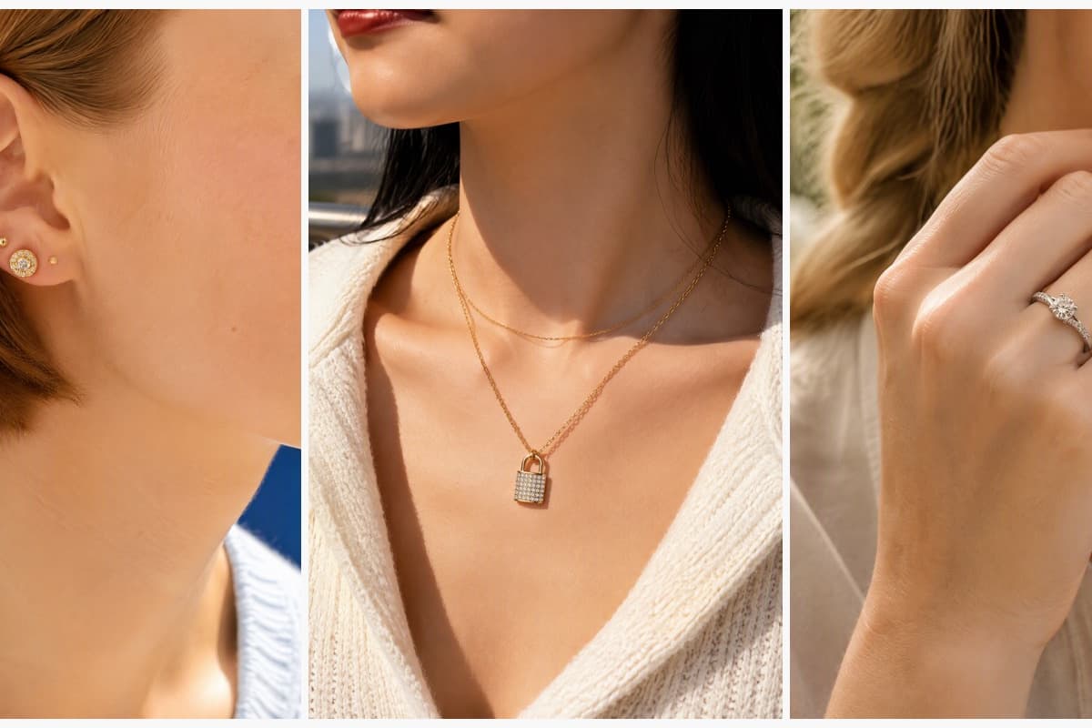 Round Halo Stud Earrings