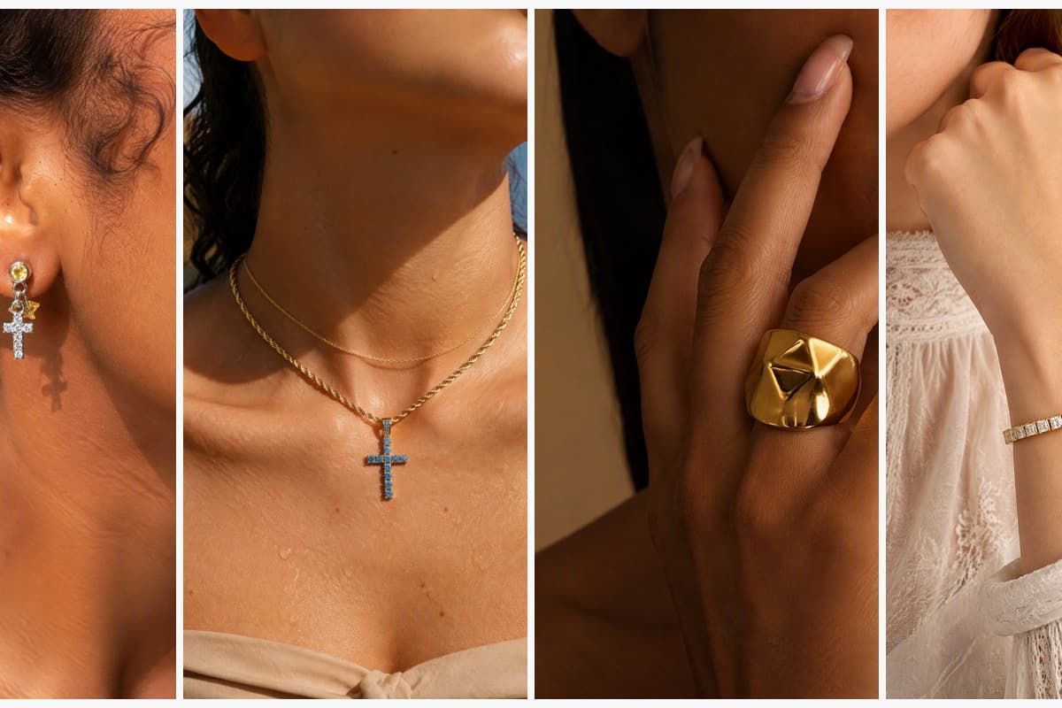 Dainty Cross Drop Earrings