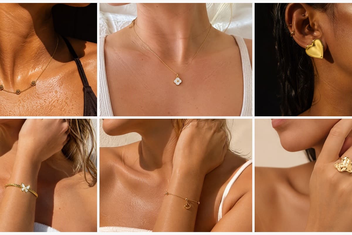 Dainty Three Rose Charms Necklace