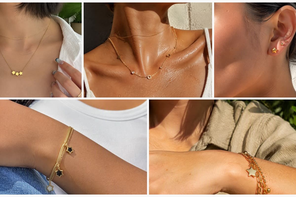 Dainty Three Star Charms Necklace
