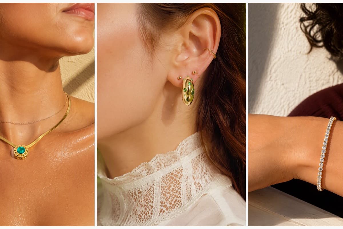 Elegant Single Stone Snake Chain Necklace