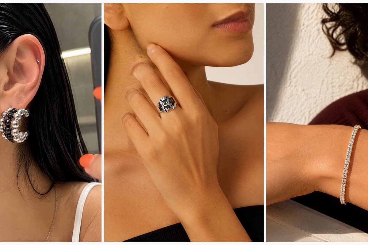 Trendy Beaded Hoop Earrings